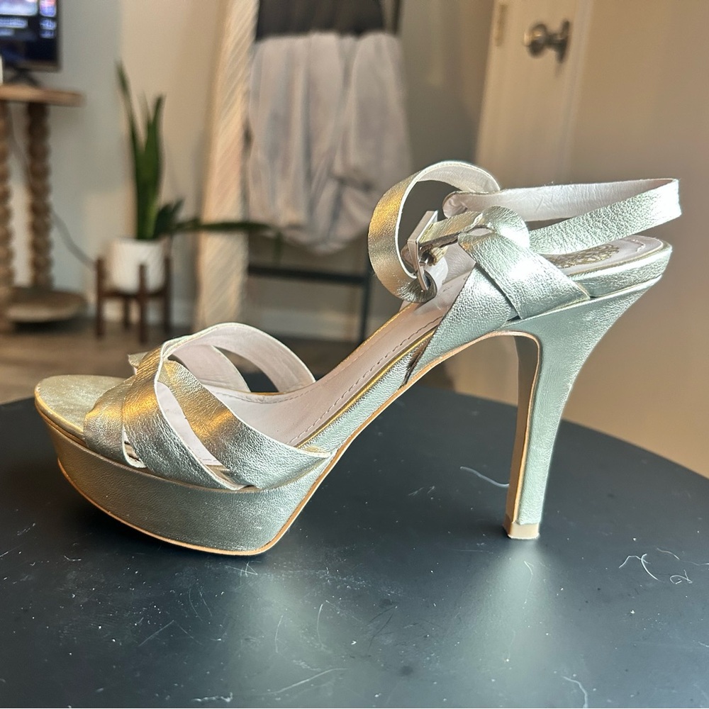 Vince Camuto Size 6.5 Gold Heel - Worn Once